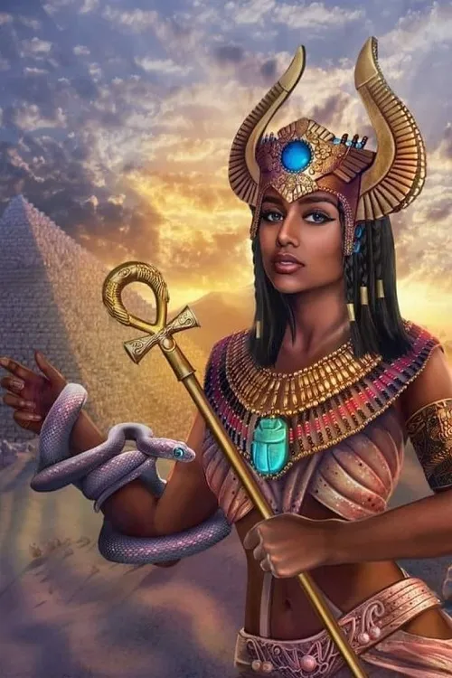 Hathor the Egyptian god of love and beauty