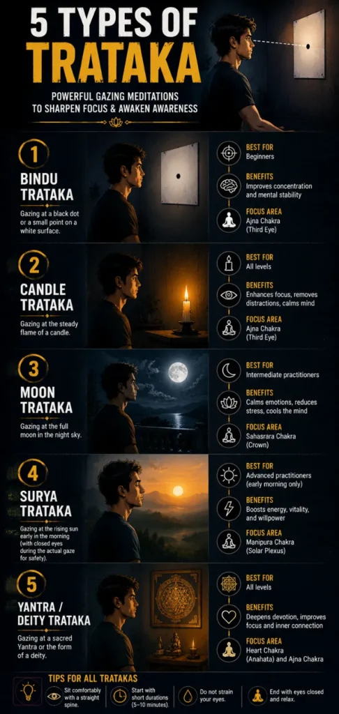 What Is Trataka gazing Meditation? Amazing Benefits, Techniques, and Beginner's Guide (2026) 4 types of trataka meditation