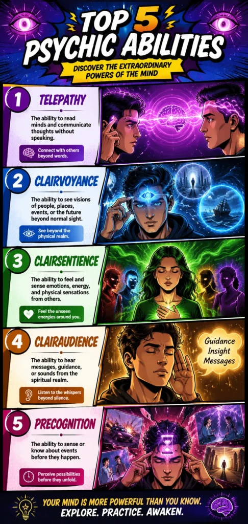 8+ Types Of Psychic Abilities: A Complete Beginner's Guide to Psychic Powers 4 most powerful types of psychic abilities